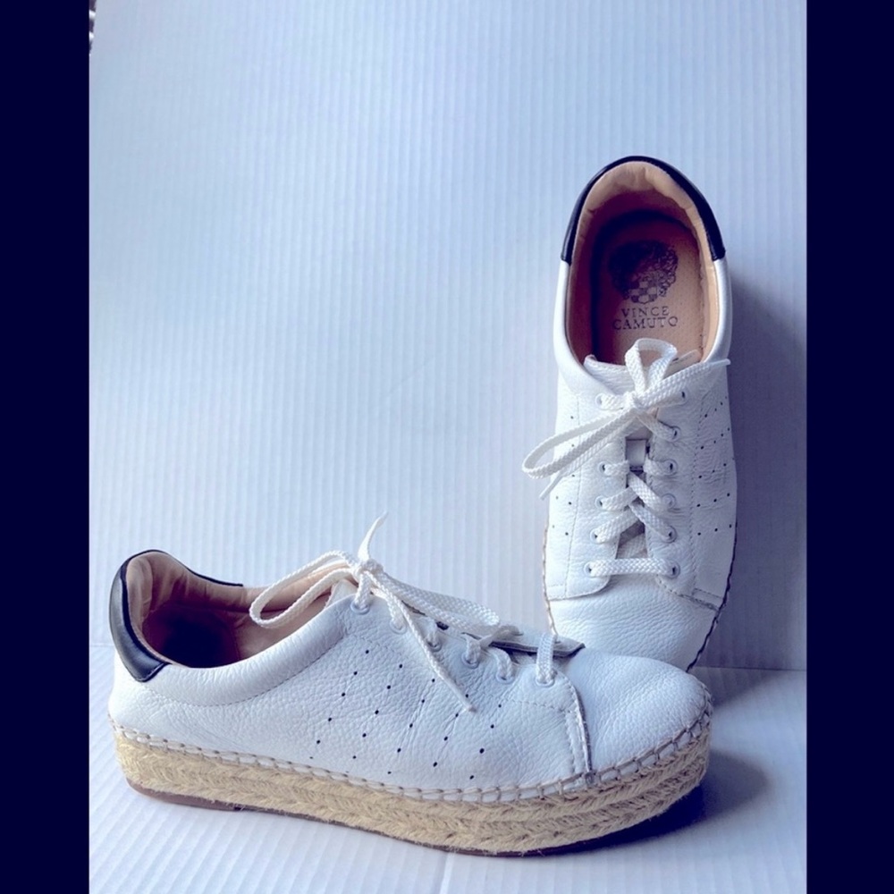Vince Camuto Jenni white leather sneakers